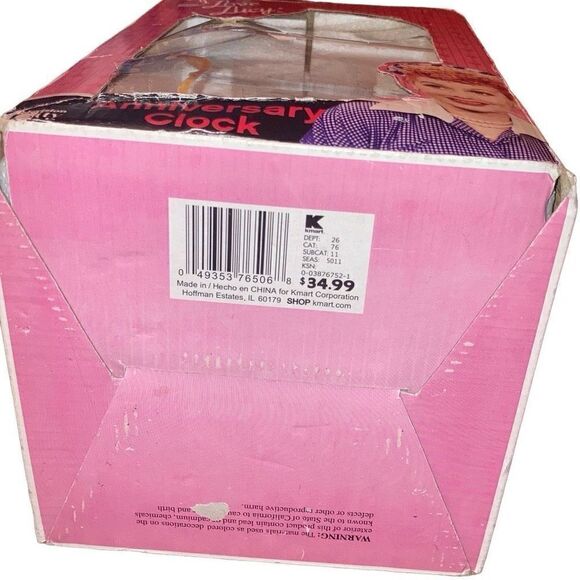 NWT New in Box I Love Lucy Anniversary Vtg Collectible Decorative Standing Clock - Picture 5 of 6
